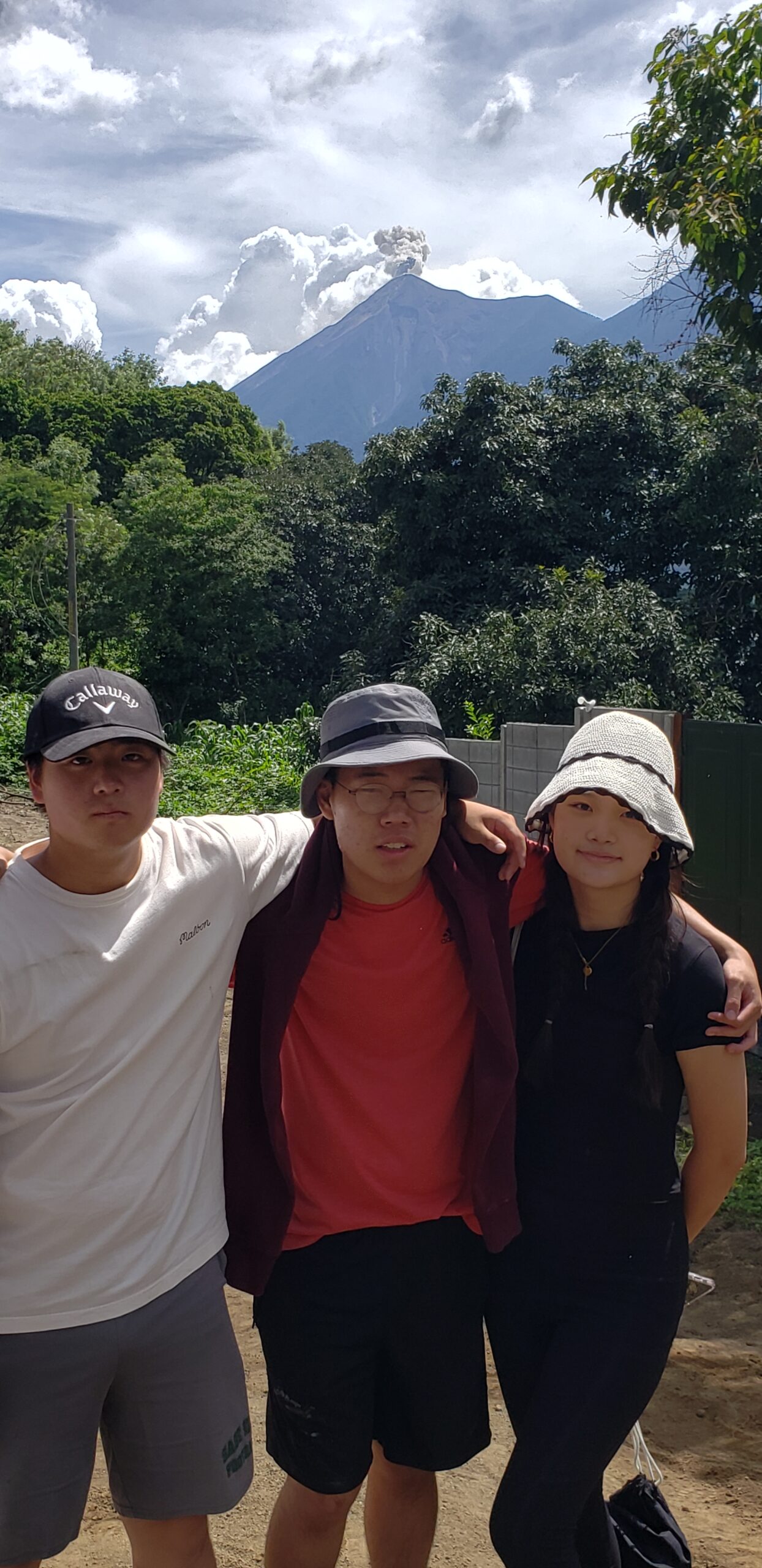 Guatemala Volcan de Fuego students